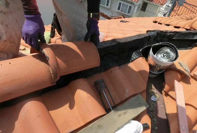 瓦　棟　取り外し工事　屋根